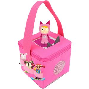 Annmore Carrying Case for Toniebox and Tonie Figures, Portable Bag for Tonie Characters Storage and Transport, Hot Pink