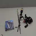 QualyQualy Ice Fishing Rod and Reel Combo 24 inch M/ML Inline Ice Fishing Combos 2 Different Tips for Walleye Perch Panfish and Trout