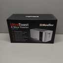 Mueller UltraToast Full Stainless Steel Toaster 4 Slice, Long Extra-Wide Slots for Bagels and Waffles, 6 Browning Levels, LED Display, Cancel/Defrost/Reheat Functions & Removable Tray, Kitchen Gadgets