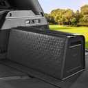 Trunk Organizer for suv,car storage organizer,lid Box,PU Leather & PP Honeycomb Board,Fixed with screws extremely sturdy,Collapsible and Adjustable,25.6''L x 13''W x 12.4''H,4K inches(size C)