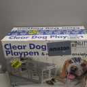 Clear Dog Playpen Expansion Panels 2 Pack, Height 24 inch, Black