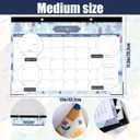 2 x GuassLee Desk Calendar 2026-2027, Desk Top Calendar from Jan. 2026 to Jun. 2027, 17" x 11.5" Large School Year Desk Wall Calendar with To-Do List and Notes for Office School Home Teacher Planning (Blue)