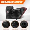 Driver Side Tail Light Assembly Compatible with 2018-2021 Equinox LTZ/RS/Premier Rear Brake Lamp Taillight 84769837 (Left)