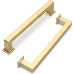 FILTA 5 Inch(128mm) Hole Centers Gold Cabinet Pulls(Set of 10),Gold Cabinet Pulls Zinc Alloy Kitchen Cabinet Handles Cabinet Hardware for Cabinets Cupboard Drawer
