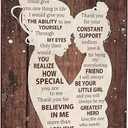 Mom Gift from Daughter To My Mom Heartfelt I Love You Sign for Home,Kitchen,Bedroom,Office Decor 8x 12 Inch(3130)
