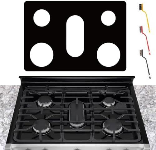 bezoku Stove Cover For LG 30 Inch Gas Range Model LGLDG4315 LRG4115 LRG4113 LDG4313 LRGL5825 LRGL5925 LSGL6335DF, Upgraded 0.4MM Thickness Reusable Stove Burner Covers For LG Stove Protector