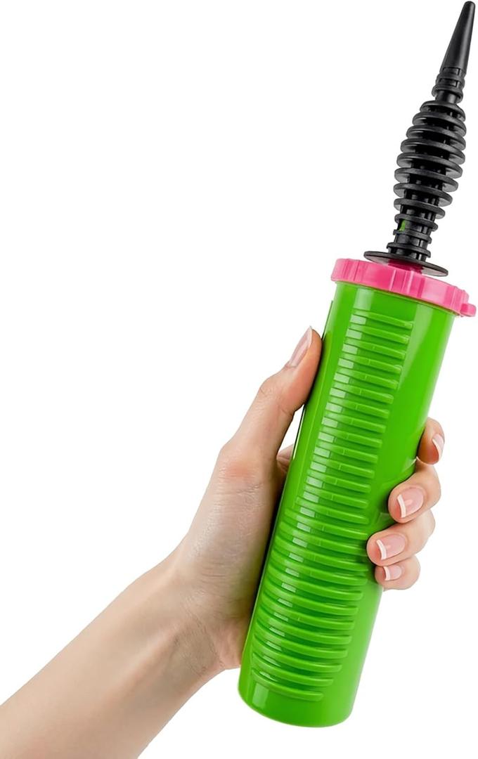 Balloon Pump Handheld - Dual Action Manual Air Inflator for Balloons, Rapid Two-Way Blower for Party Decoration (green-1pc)