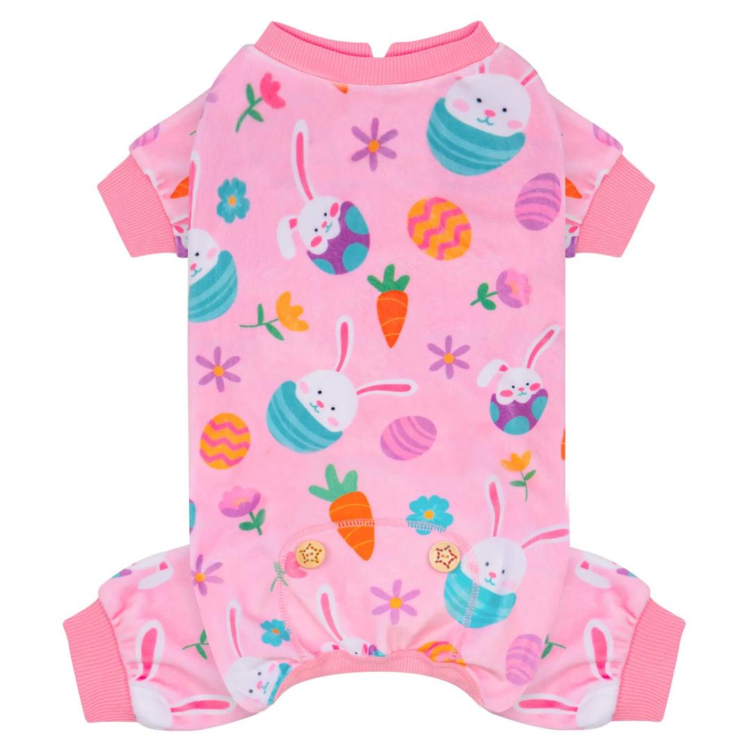 Easter Egg Dog Pajamas, Holiday Dog Clothes for Dogs, Size XL