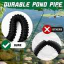 Pond Tubing 1-1/4” × 20 Feet Black Flexible PVC Pond Hose,Garden Pond PVC Tube - Reinforced, Kink-Resistant Tubing for Pumps, Fountains & Waterfalls, with 4 Clamps,1-1/4" Dia