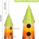 BAYN Hanging Bird House for Outside, 2 Story Double Hole Metal Birdhouse for Outdoor Hanging Handwork Bird Nest Decorative Garden Decor Outdoor