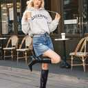 Knee High Boots for Women Pointed Toe Stiletto Long Boots Casual Party Dress Shoes (9, Black)