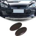 Front Grill Rear Tailgate Emblem Cover Trim Compatible with Subaru BRZ 2022-2025, Smoked Black Rear Trunk Emblem Badge Logo Cover Front Hood Grille Circle Ring Center Logo Decorative Accessories