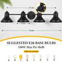 Bathroom Light Fixtures, 4-light Vanity Light Over Mirror, Matte Black Metal Bathroom Light, Modern Farmhouse Rustic Industrial Indoor Wall Mount Lighting Sconce for Living Room Cabinet Hallway