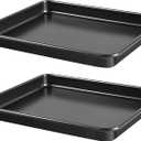 12.7-Inch Nonstick Baking Sheets & Cookie Trays for Oven, 2-Pack PFOA Free Baking Pans Set (Black)