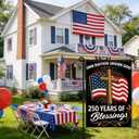 12 x Blessings 250 Years America Garden Flag, 250 Anniversary USA Flag America Patriotic Banner 250 Year One Nation Under God 4th of July Double-Sided Waterproof 1776-2026 Commemorative Flag 12x18 Inch