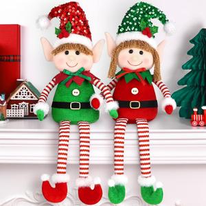 BINSUNS 2 Pack Christmas Gnomes Decoration - Handmade Xmas Swedish Tomte Plush Scandinavian Ornaments Figurine Gnomes Gifts Window Home & Holiday Decor(Sequin Gnomes)