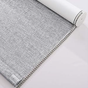 Persilux 100% Blackout Roller Shades for Windows (33''W x 72''H, Grey) Striped Jacquard Thermal Insulated Fabric UV Protection Privacy Window Shades for Patio Door, Easy to Install