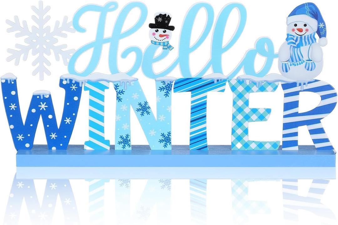 Super Football Party Decorations 2026 Wood Centerpieces 11.7x8.7inch Blue LX Pattern Super Football Centerpieces for Tables Home Office Table Topper Indoor Outdoor