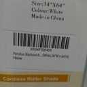 Persilux Blackout Roller Blinds for Indoor Windows, Cordless Roller Shades with Valance, Thermal Insulated Fabric Window Shades & Blinds, UV Protection Shades for Home and Bedroom (White,34"W x 64"H)