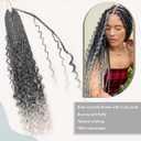 Ombre Gery Boho Box Braids With Curly Ends 18 Inch Goddess Crochet Braids Pre looped Boho Braids Crochet Hair Crochet Braids Extension for Girls