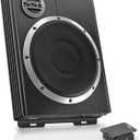 Sound Storm Laboratories LOPRO10 Powered Under Seat Car Subwoofer - 1200 Watts Max, Single 2.6 Ohm, Voice Coil, Built in Amp, Low Profile, Remote Subwoofer Control