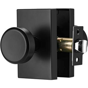 Black Door Knobs with Non Locking,Interior Door Handles for Hall & Passage Door Use