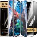 3 Pack Screen Protector for iPhone 15 Plus [6.7 inch] iPhone 16 Pro iPhone 14 2 HD 1 Privacy with Installation Frame, Dynamic Island Compatible,Tempered Glass[9H Hardness]Durable and Drop-Proof