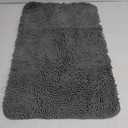 OLANLY Bathroom Rugs 30x20, Extra Soft Absorbent Chenille Bath Rugs, Rubber Backing Quick Dry, Machine Washable Bath Mats for Bathroom Floor, Tub and Shower, Home Decor Accessories, Grey
