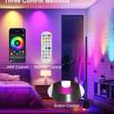 2Pcs Corner Floor Lamp,Smart RGB LED Corner Lamp with App and Remote Control,16 Million Colors & 68+ Scene,Music Sync,Timer Setting,Ideal Standing Lamp for Living Room,Bedrooms,Gaming Rooms