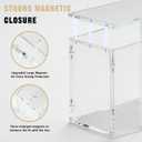 3 Pack Acrylic Booster Box Display Case with Magnetic Splicing Lid 6mm Extra Thick Clear Protector Stackable UV Protection Storage Container for Collectors Fits Standard Sealed TCG Boxes 3.1x4.8x5.4in