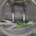 Transparent & Fully Breathable Hard cat Carrier with Rolling Wheels for Dogs, Cats, Multiple Carrying Options, Perfect for Traveling/Taking a Walk (Green)