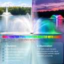 Goldlife Pond Fountain Aerator With Lights, F2 w/ F0-1 Light, 7 Nozzle, 1HP