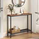 VASAGLE 31.5" Console Table, Narrow Behind Couch Table, 2 Tier