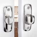 INIRET 2 Packs Barn Door Latches,Silver 90/180 Degree Gate Lock,Zinc Alloy Right Angle Door Lock Latch,Flip Gate Latches Hardware,Door Security Sliding Door Latch Lock fo Cabinets,Bathroom,Barn Door