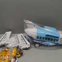 Transport Cargo Airplane, Large Theme Airplane Toy Set, Educational Toy Vehicle Play Set with Smoke Sound and Light, Fricton Powered Plane with Mini Cars and Men, Birthday Gift for Boys and Girls