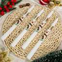 2 Pack Christmas Taper Candles, 10 Inch Unscented Candlesticks with Reindeer Design for Table Centerpiece, Fireplace Mantel, Advent Wreath, Winter Wedding and Festive Home Decor