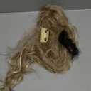 REECHO Ponytail Extension 30" Long Claw Clip Ponytail Extension Curly Wavy Pony Tails Hair Extensions Clip in Synthetic Hairpiece for Women, Dark Blonde with Light Ends, Dark Blonde with Light Ends, 30 Inch