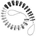 Nut and Bolt Thread Checker 28 Male/Female Thread Gauges (15 SAE/Inch & 13 Metric) Nut and Bolt Thread Size Checker Thread Identifier Gauges for Quickly Identify and Verify, 28 Gauges - 15 Inch & 13 Metric