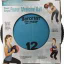 AEROMAT Dual Grip Power Medicine Balls for Abdominal Training and Rotational Movements - 9" Diameter - Weights Color-Coded, 9cm/12-Pound
