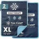 Pelegon Ice Packs for Injuries Reusable XL (11" x 15") Ice Pack for Knee, Reusable Gel Ice Pack for Back, Large Flexible Cold Pack for Shoulder, Hip & Neck, Soft Fabric Side, Leakproof Design - 2 Pack