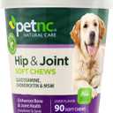 Petnc Natural Care Hip & Joint Health Supplement for Dogs (90 Chews), Glucosamine Chondroitin MSM Dog Chews with Hyaluronic Acid, Liver Flavored Bone & Joint Support Supplement, For All Breeds