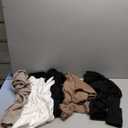 HOPLYNN 5 Pack Womens Long Sleeve Thermal Shirts Crew Neck Double Sided Fleece Lined Baselayer Tops for Cold Weather (X-Large, 2 Black 1 White 1 Coffee 1 Wheat)