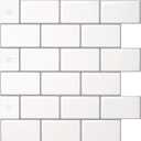 LONGKING 10-Sheet Peel and Stick Backsplash Tile for Kitchen Backsplash, 12x12 inches Off White Subway Tile with Grey Grout
