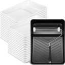 Geelin 50 Pcs 9 Inch Paint Tray Liner Paint Roller Tray 48 Pcs Disposable Paint Pan Tray Paint Roller Frame with Handle for Home Walls Furniture Household Painting Improvement Supplies