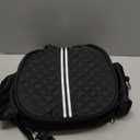 Quilted Tennis Racket Bag for Women Waterproof Tennis Racket Backpack Suitable for Pickleball Tennis Badminton Outdoor Sports (Black)