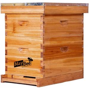 Beehive 8 Frame Bee Hives and Supplies Starter Kit, Bee Hive for Beginner, Honey Bee Hives Includes 1 Deep Bee Boxes, 1 Bee Hive Super with Beehive Frames and Foundation