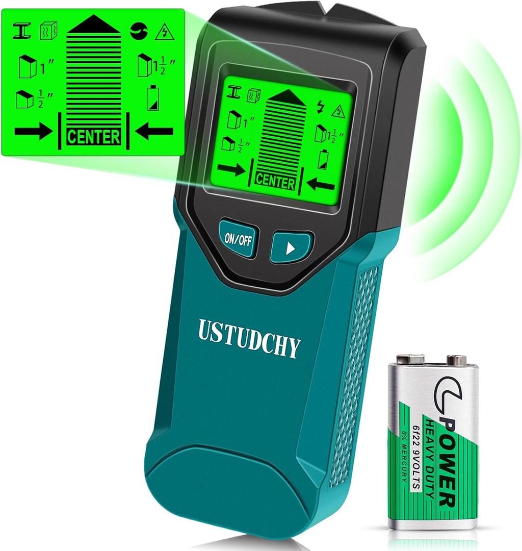 Stud Finder - 5 in 1 Electronic Stud Finder Wall Scanner, Stud Sensor with Digital LCD Display & Intelligent Smart Chip, Beam Finders Wall Detector for Wood AC Wire Metal Studs Joist (Peacock Blue)