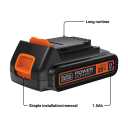 BLACK+DECKER 20V MAX 1.5 Ah Lithium Ion Battery, Rechargeable Cordless Tool Battery Packs, Compatible with the 20V MAX BLACK + DECKER Battery Platform
