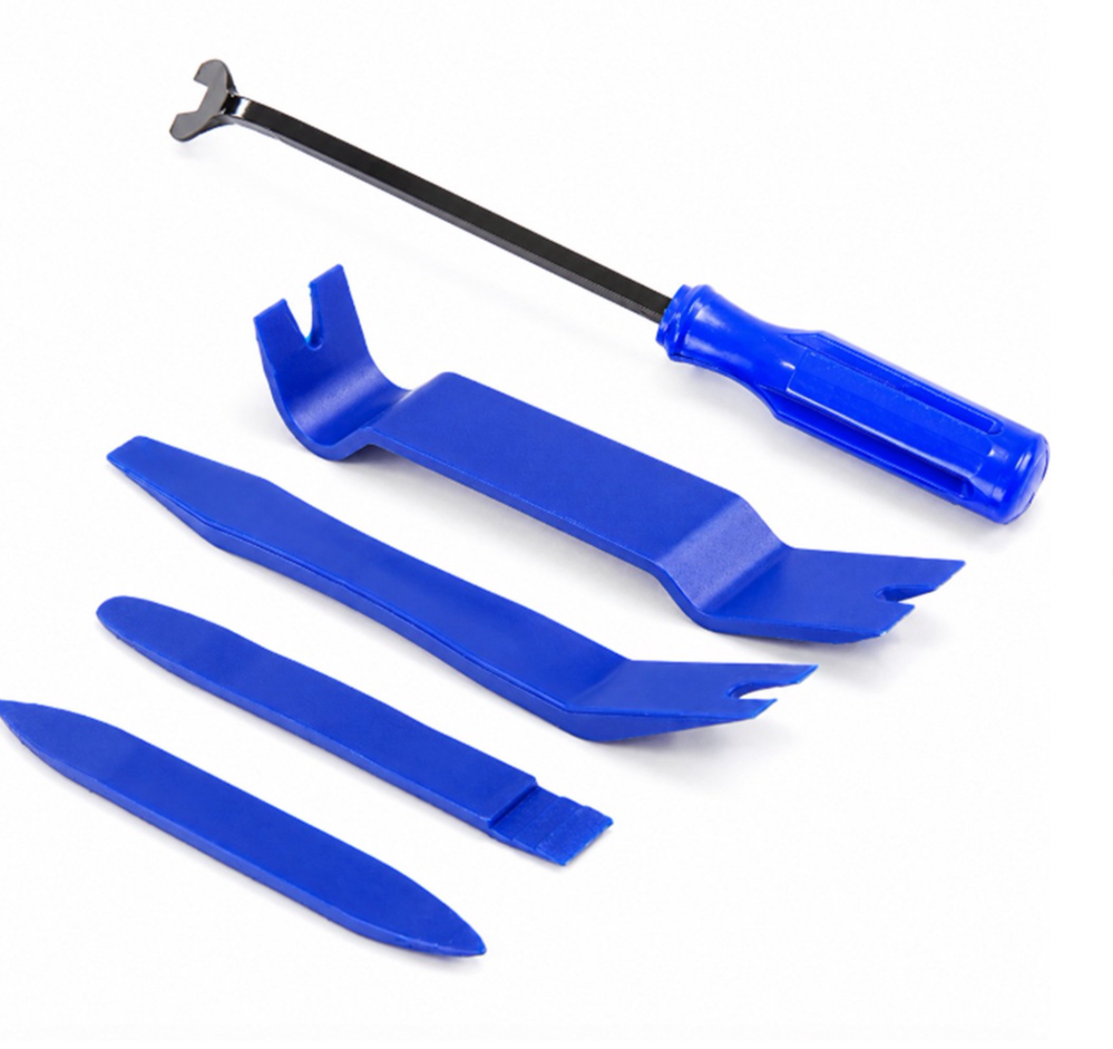 5 Piece Auto Trim Removal Tool Kit, Car Panel Pry Tool Set with Clip Fastener Remover, TIKA