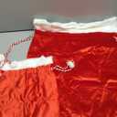Shappy 2 Pieces Christmas Velvet Santa Bags with Drawstring in 2 Size Large Christmas Bags Santa Gift Sack for Xmas Playing Present Toy(Red)